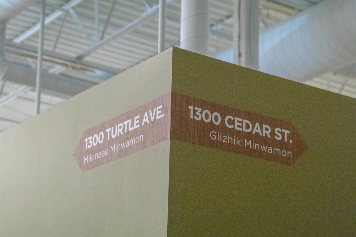 AvivoMN's tweet image. Avivo Village is more than just &quot;units with numbers.&quot; While people live there and seek permanent housing, we want them to have an actual address to share with fellow residents,friends, and family.

This past week we installed signage to give each row of tiny homes a name.