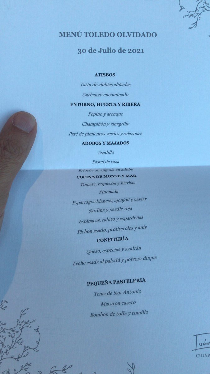 Toledo_Olvidado's tweet image. No hay mejor manera de empezar el finde que con el menú “Toledo Olvidado” de @ivancerdeno ¡Qué espectáculo de experiencia gastronómica!