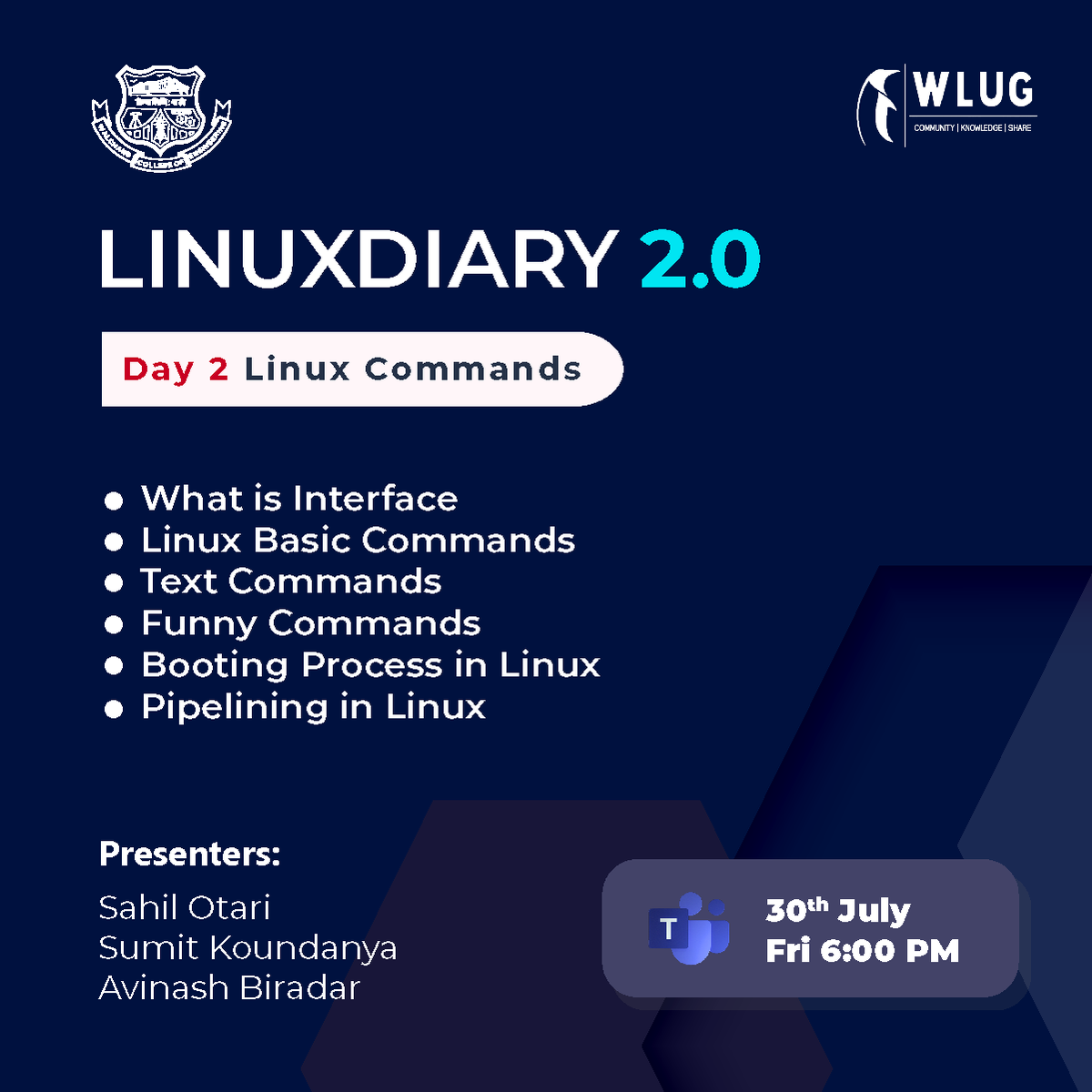 wcewlug's tweet photo. WLUG presents Day 2 of the Series on Linux LINUXDIARY 2.0
get ready to explore the world of open source
https://t.co/Qgj3EsEY3f

Join our Discord Server:
https://t.co/1hvk7hx8nS

#wlug #CommunityKnowledgeShare #OpenSource #Linux #LinuxDiary
Regards,
WLUG
https://t.co/2LMsCyuKwl https://t.co/bzxCWlau45