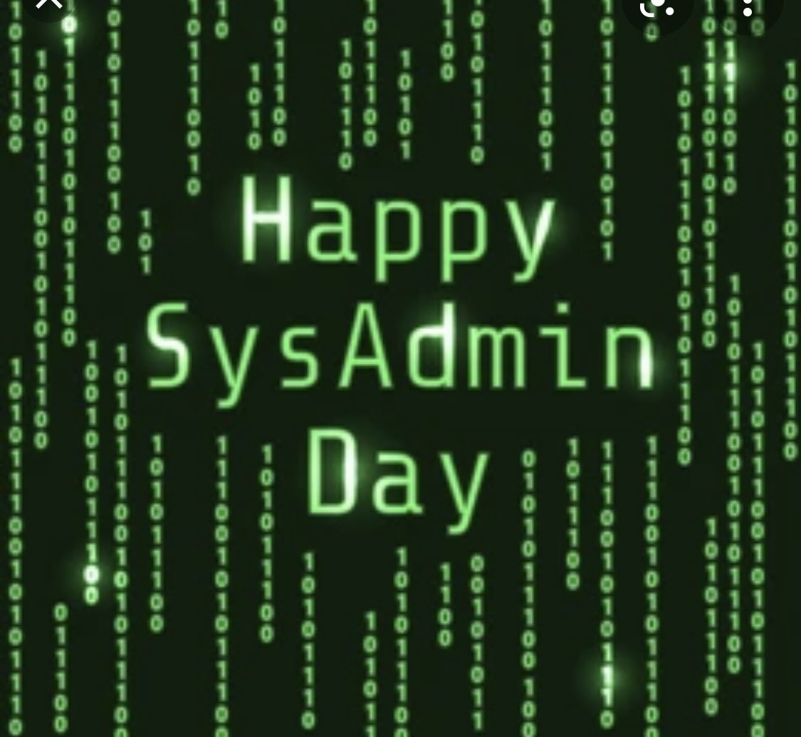 nola_rw's tweet image. #sysadminday2021 feliz día!