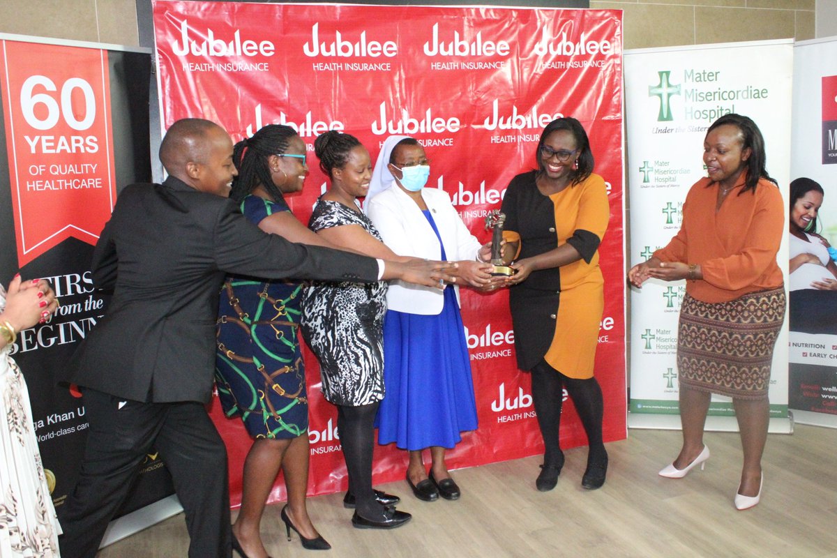 materkenya's tweet photo. An the award goes to.....! Mater Misericordiae Hospital for having the lowest cases of Cesarian Section. We encourage natural child birth for the benefit of both the mother and child. Thank you @JubileeInsKE for this noble award #MMHCares https://t.co/1NpsluY7RP
