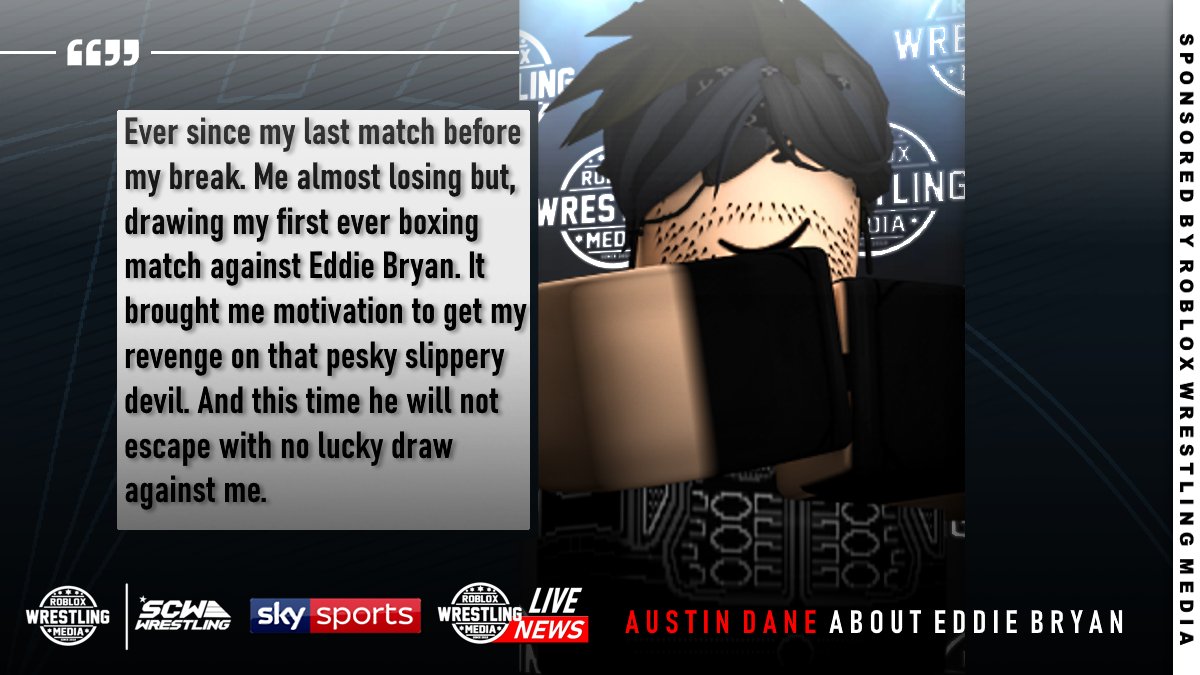 RWMRBLX's tweet photo. RWM | SCW
Here's what SCW star #AustinDane has to say about challenging the SCW World Heavyweight Champion.
Not very kind words. https://t.co/GwhjVuSZ8l