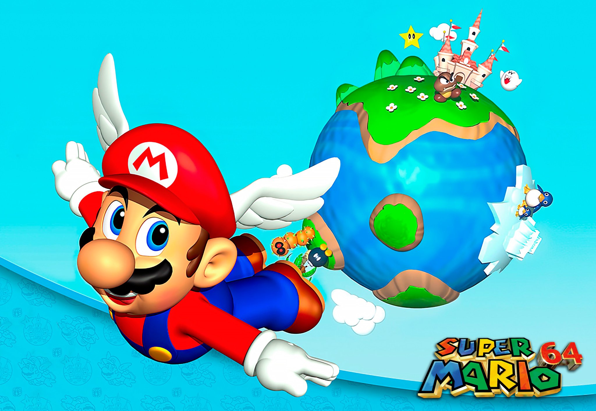 Kurko Mods on Twitter Super Mario 64 Wallpaper Upscaled and restored  in photoshop Comparison and download in comments SuperMario64  Nintendo64 render httpstcoUK0vouIY4J  Twitter