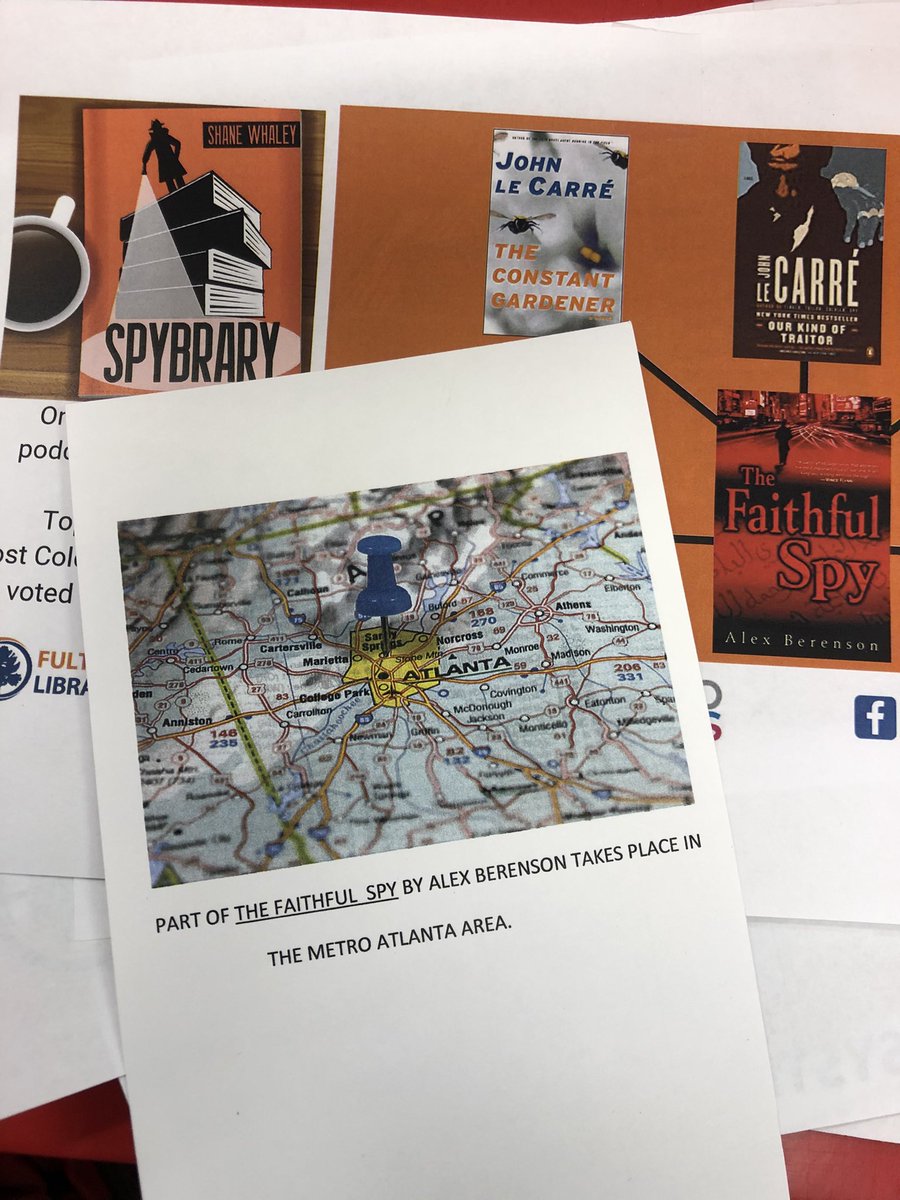 Bookman30022's tweet image. Rousing success with our book display at the #MiltonLibrary TY @spybrary for the idea to feature the top espionage titles.  We had to replenish titles a few times the last 2 months.  @fulcolibrary