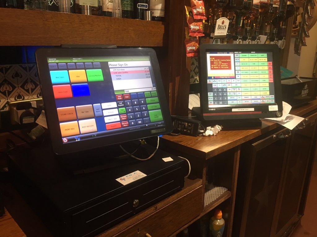 PBA_service's tweet photo. Out with the old and in with the new. Two Sam4s touch screens running Samtouch software installed at the Cheltenham civil service sports association club #pbaepostills #samtouch #pub #restaurant #bar #cheltenham #gloucester #tewksbury https://t.co/OFsBNbRrOJ