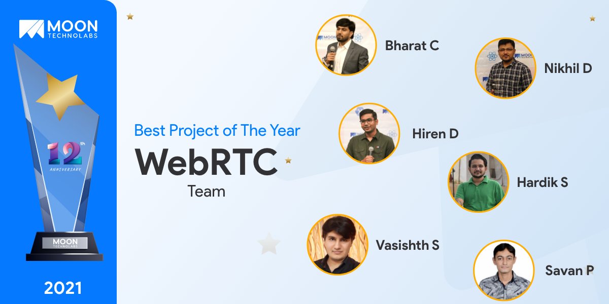 moontechnolabs's tweet image. Delighted to announce that #WebRTCapplication development team have been shortlisted as #ProjectoftheYear at #MoonTechnolabs as they delivered innovative solutions to a client who has participated in #iscwest2021 #LasVegas #USA to show our developed product &amp;amp; got a good response.