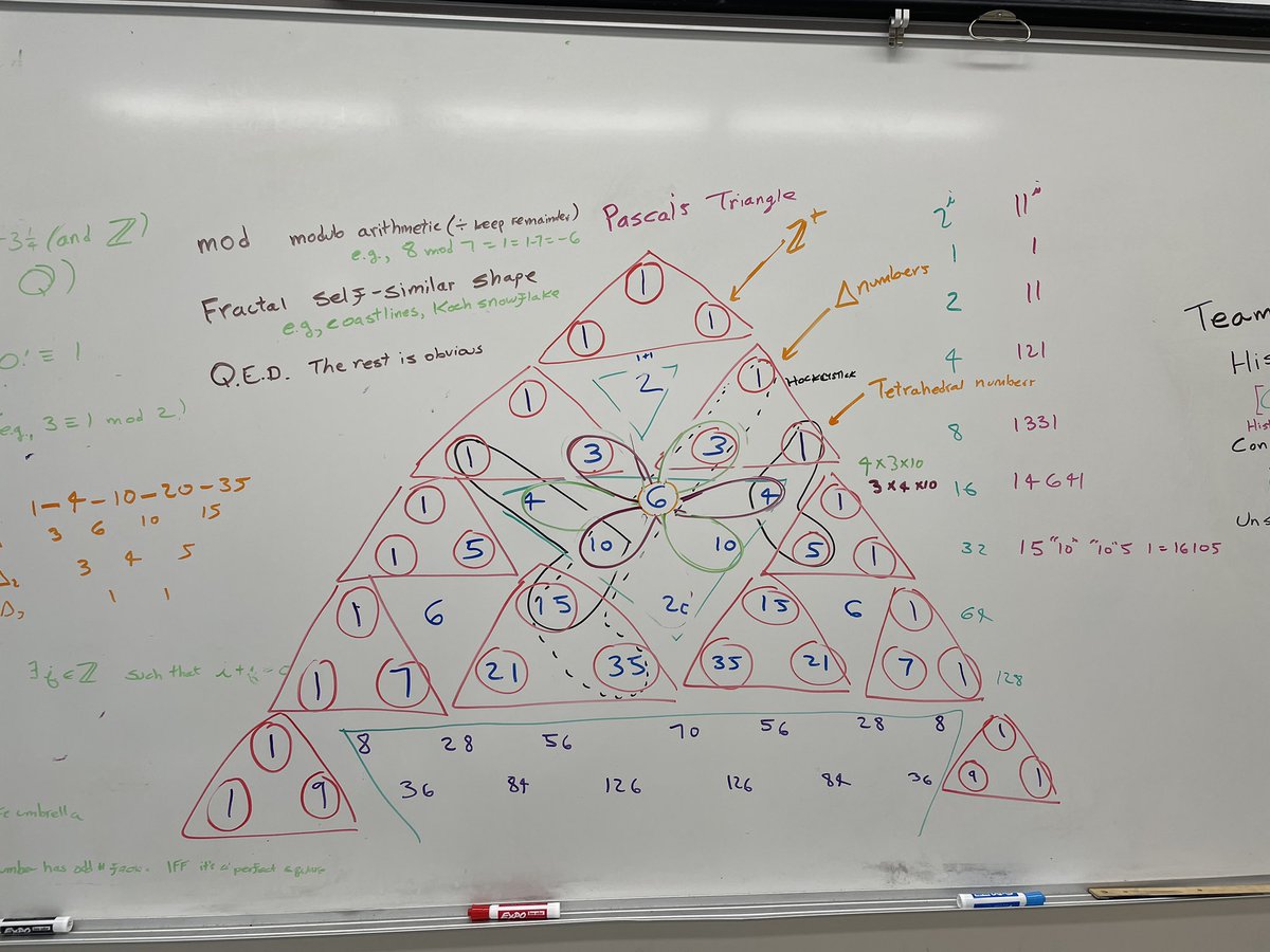 dbarman's tweet image. Lots of #mathisfun @accel_ncssm @ncssm this morning so far incl fun LCM/GCD techniques, Pascal’s Triangle, proof of infinitude of primes, #historyOfMath, fractals, and more! #mtbos #iteachmath #mathiseverywhere