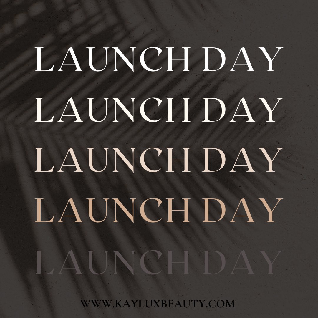 KayluxBeauty's tweet photo. it’s launch day ! 

stay tuned for our social media relaunch tonight at 8pm across all our social media platforms. ✨ https://t.co/2KkEiwqVn2