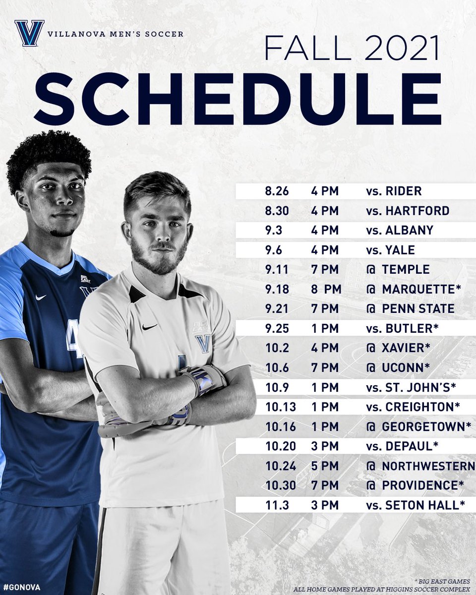 NovaMSoccer's tweet photo. The 2021 schedule is out! #GoNova 

📝 https://t.co/xkzL4sL23D https://t.co/bB0v294T8k
