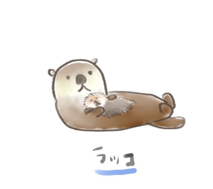 ラッコのtwitterイラスト検索結果
