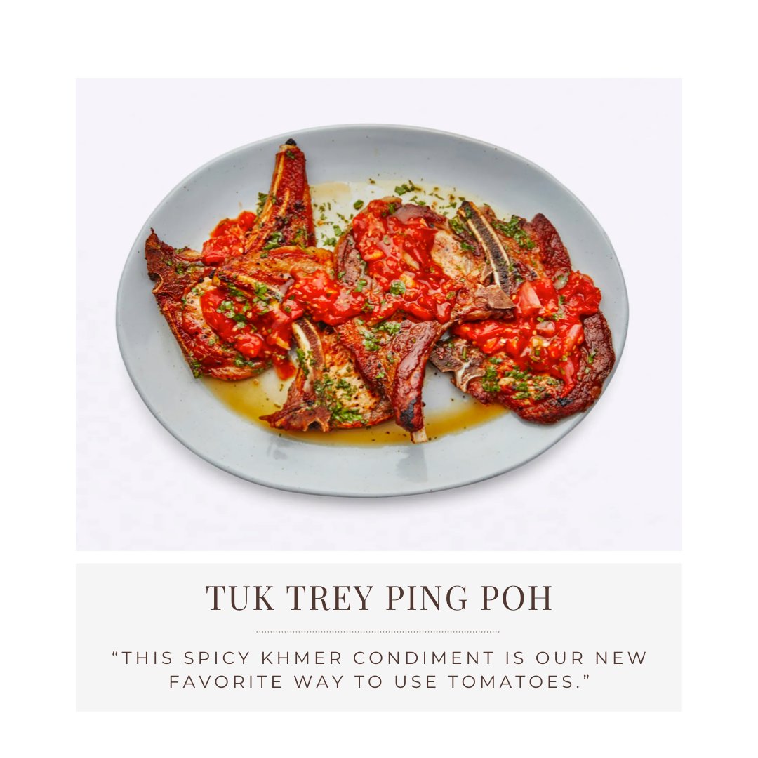 If you love food like I do, here is something delicious for you! 
From Bonapetit…“This Spicy Khmer Condiment Is Our New Favorite Way to Use Tomatoes.”…Fragrant with fish sauce and zippy with lime, tuk trey ping poh is as versatile as it is delicious… 

bonappetit.com/story/tuk-trey…