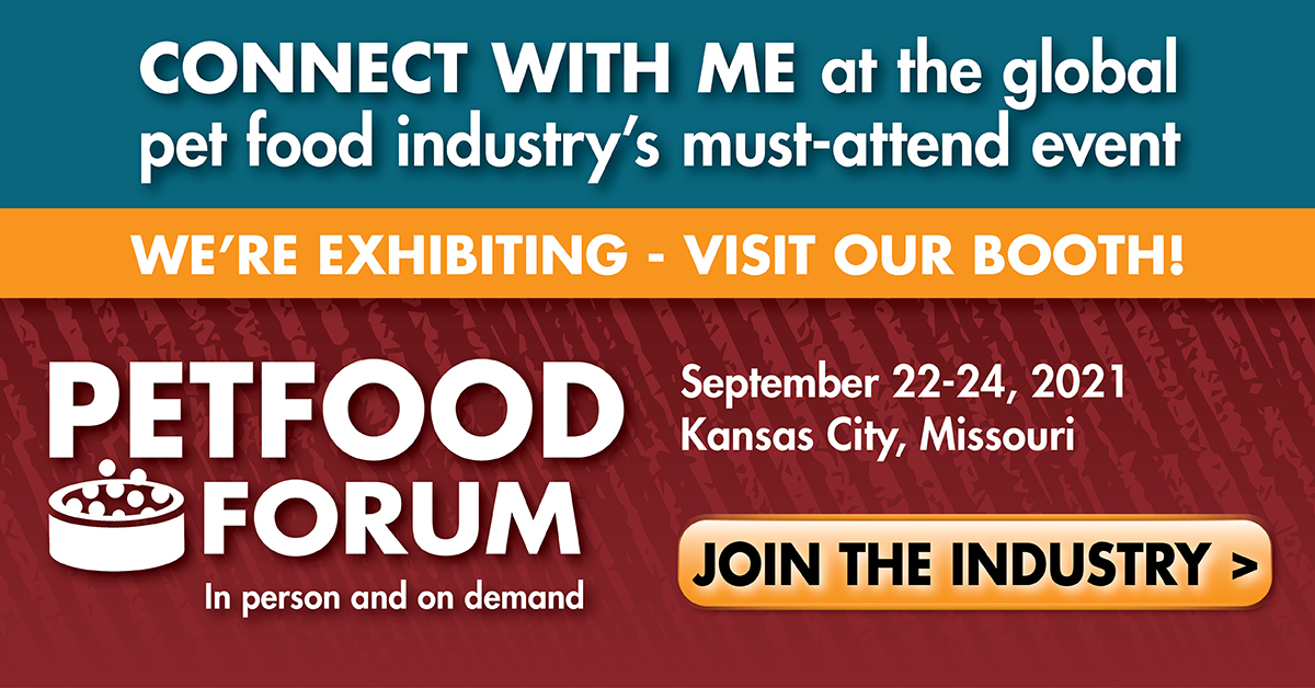 CFS_USA's tweet image. 📣Calling all #petfood processors -- CFS will be exhibiting at @petfoodindustry&apos;s Petfood Forum September 22 – 24, 2021.  Visit our booth 438 to learn about our #processtracking &amp;amp; #inventorymanagement solutions.  We hope to see you there!🐾 #petfoodindustry