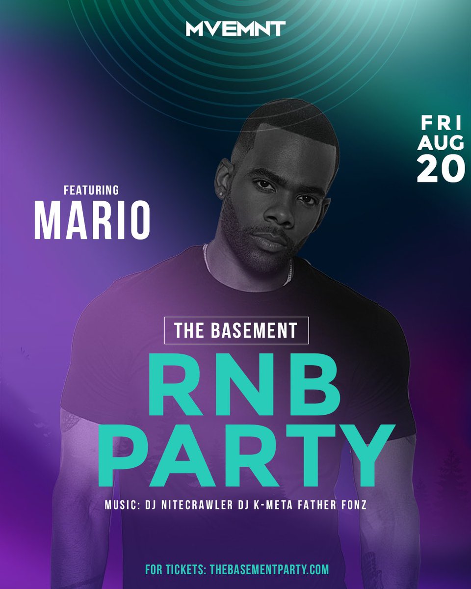 AnwaaKong's tweet photo. INDOOR/OUTDOOR {FRI 8.20} 2 YEAR ANNIVERSARY OF #TheBasementRNBParty featuring MARIO

{FRI 8.20} #TheBasementRNBParty at KARMA Soundstage | 9P-2:30A | Music by @djkmeta + @djnitecrawler + @fatherfonz + | Hookah + Food Truck | Get your tickets early! 👀👀👀 https://t.co/fSDgm8u9WK https://t.co/9DJAlkJPvj