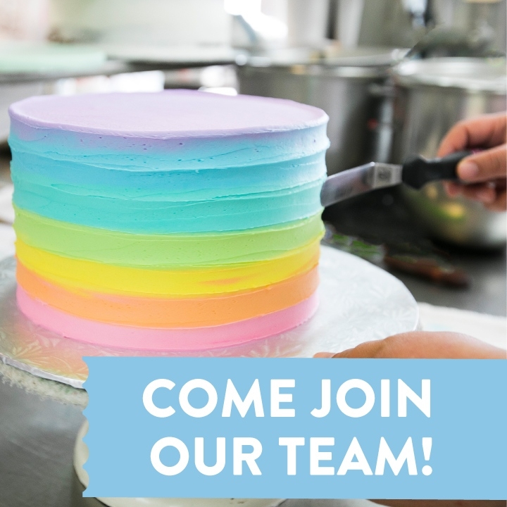 We're looking for Celebration Specialists to join our team! Be a part of special celebrations in our community and work with our dedicated and friendly team - plus, you'll get some free cake squares when you start. Learn more and apply at deweys.com/pages/careers.