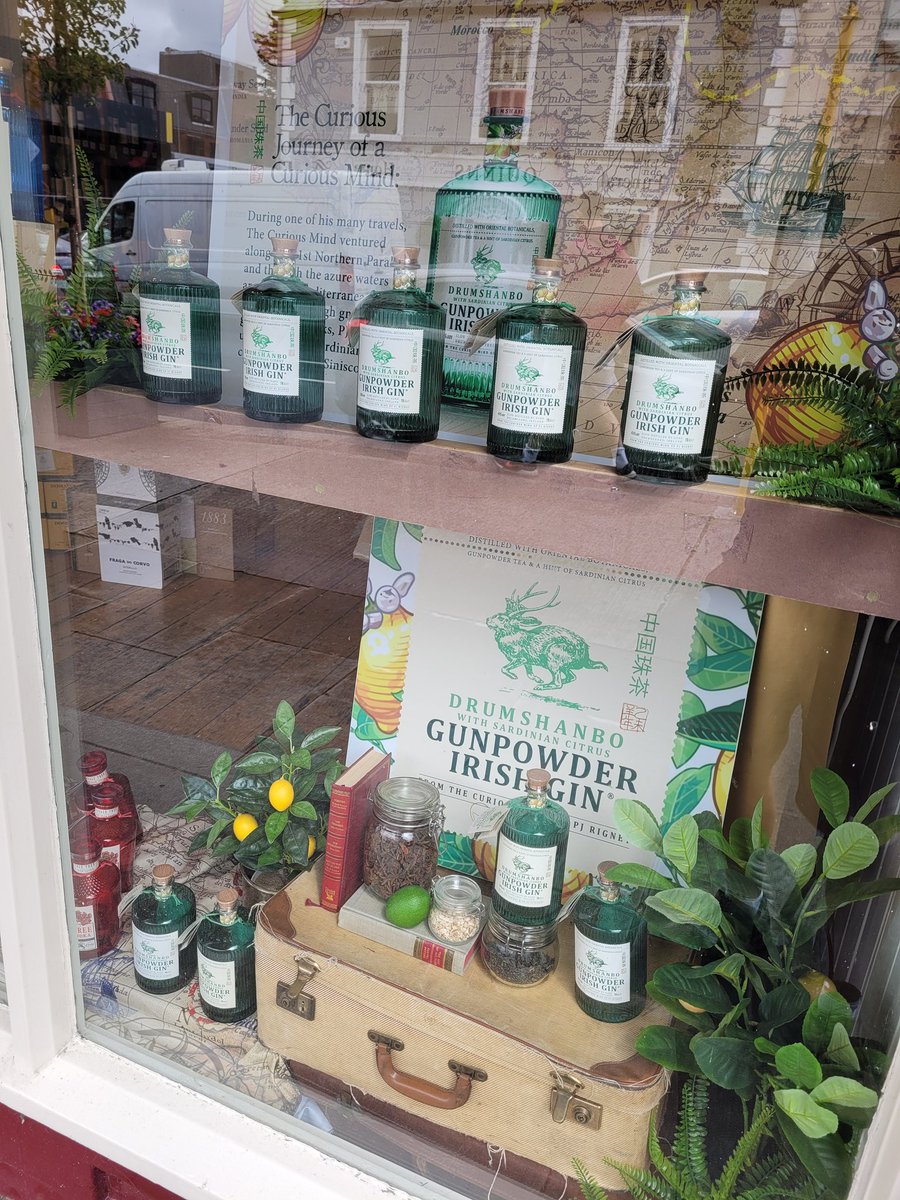 Many thanks to our friends in <a href="/SHEDDISTILLERY/">Patrick J Rigney</a>  and <a href="/Dalcassianwine/">Dalcassian</a> for our wonderful Gunpowder Irish Gin Window Display at our Glasthule Store 🍸 🍷🍹