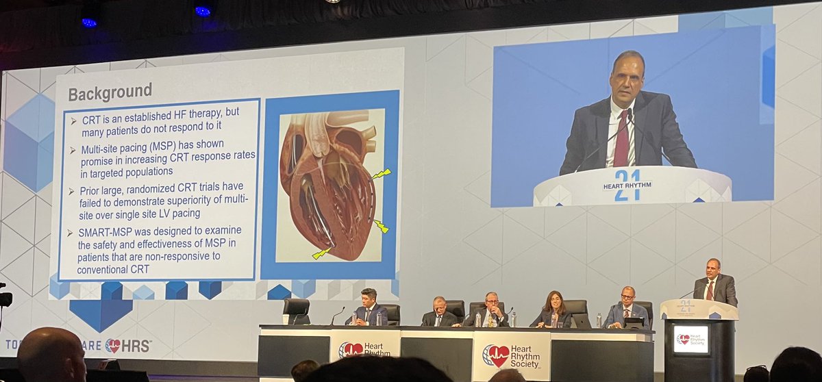 Our cardiology Division Chief @saba_sfs3 presenting late breaking SMART-MSP trial as National PI at HRS 2021! @HRSonline #HRS2021 #EP #medtwitter #cardiotwitter #clinicaltrials @PittCardiology