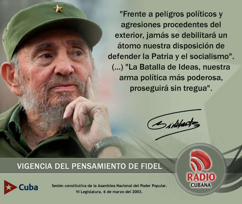 #FidelPorSiempre Soldado de las Ideas
A la Patria #PonleCorazón