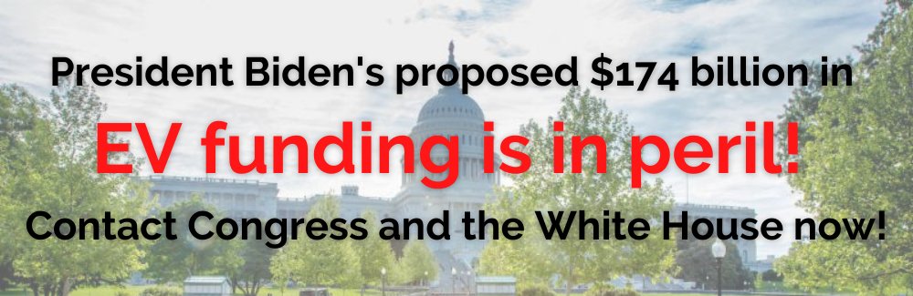 pluginamerica's tweet image. President Biden proposed $174 billion funding for EVs has been cut dramatically. The future of electric mobility is in peril! Contact your members of Congress and tell them to pass President Biden's proposed infrastructure bill. #DriveElectric

 ➡️ ow.ly/M05I50FHgUl
