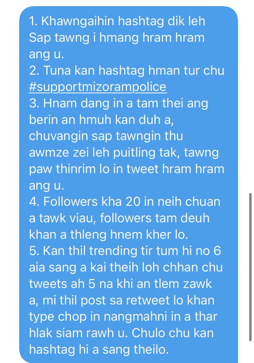 adeline_pach's tweet photo. Khawngaih in lo chhiar vek ula midang hmuh tir vek ru #supportmizorampolice https://t.co/YYFZGHSt6X
