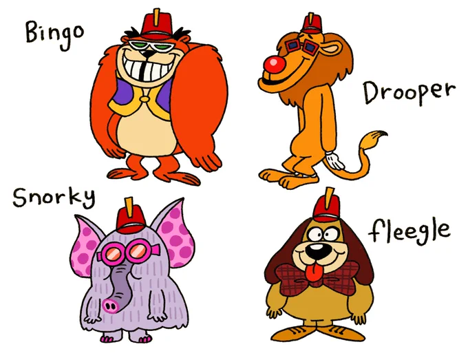So my very early concept of the Banana Splits, then my more tied down pass, then Dave Tilton &amp; Carl really worked their magic! Love the way the group came out 💖💕✨ 
