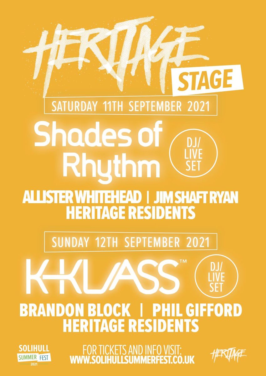 Did someone mention a 2nd stage 🤔😃💃🏻🕺🏼🎧 Can’t wait to welcome Heritage Nights to Solihull Summer Fest For tickets: ONLINE: tkt.to/solihullsummer… IN PERSON: 150 High Street, Solihull, B91 3SX