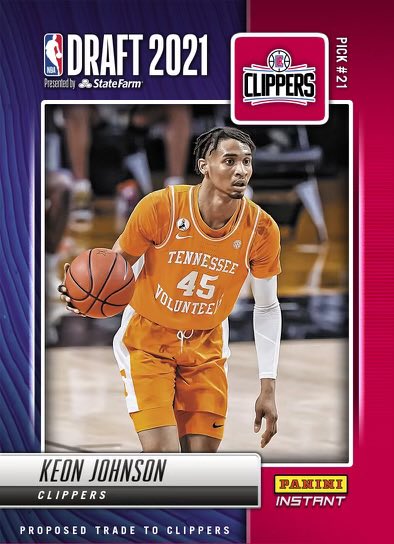 Keon Johnson (@iamkeonjohnson) on Twitter photo #ClippersNation I'm ready to give you my ALL 🙏 Honored to be chosen <a href="/LAClippers/">LA Clippers</a> . Click to check out my <a href="/PaniniAmerica/">Panini America</a> a Instant card now! #NBADraft #WhoDoYouCollect #RatedRookie #ClippersNation I'm ready to give you my ALL 🙏 Honored to be chosen <a href="/LAClippers/">LA Clippers</a> . Click to check out my <a href="/PaniniAmerica/">Panini America</a> a Instant card now! #NBADraft #WhoDoYouCollect #RatedRookie