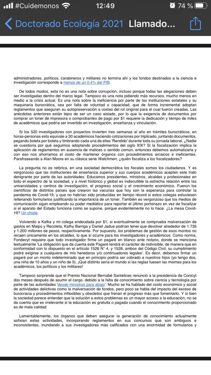 italotfdez's tweet image. A todos mis contactos de la academia, favor leer y compartir, este es un llamado a decir no más a la burocracia que frena la ciencia en Chile #cienciaenChile #mejorANID