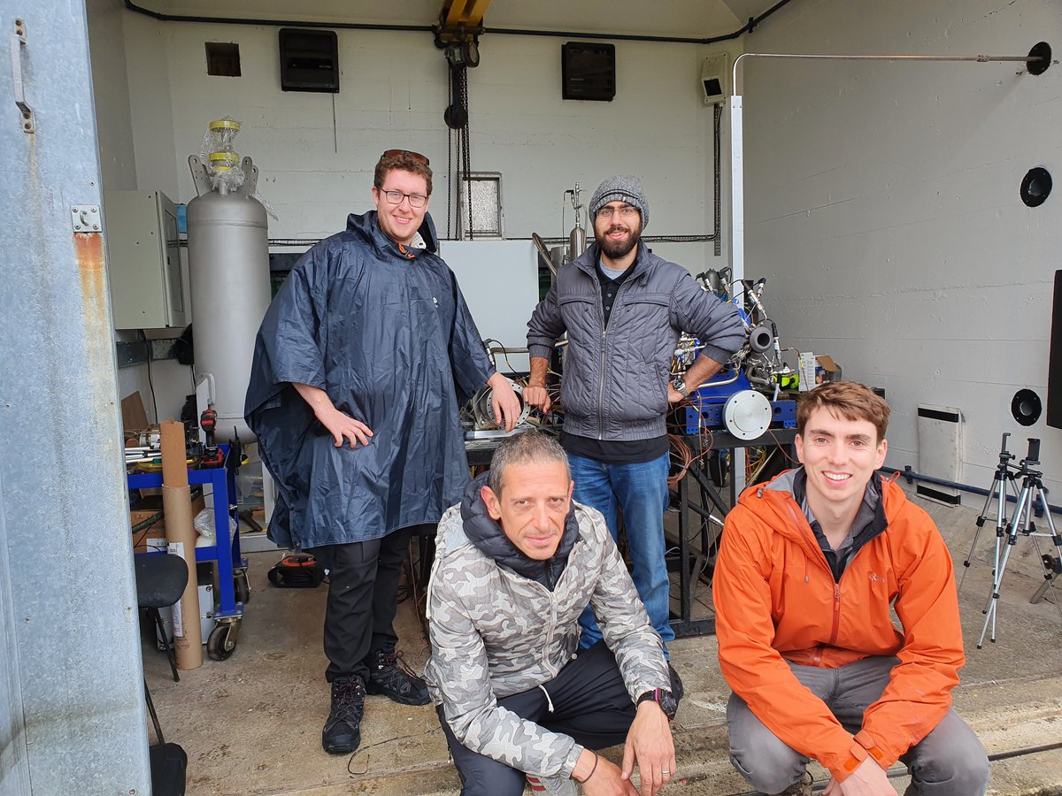 space_leap's tweet photo. @Smallsparkspace did a great job of hosting #GiantLeap today at @WestcottVP
Here's a shot of the incredible team behind the #Engineering. And as you'll see when we publish the video on Sunday... they suffered in the rain for their craft!
#SmallLaunch
#Space
#LaunchUK https://t.co/nTOdTo08GR