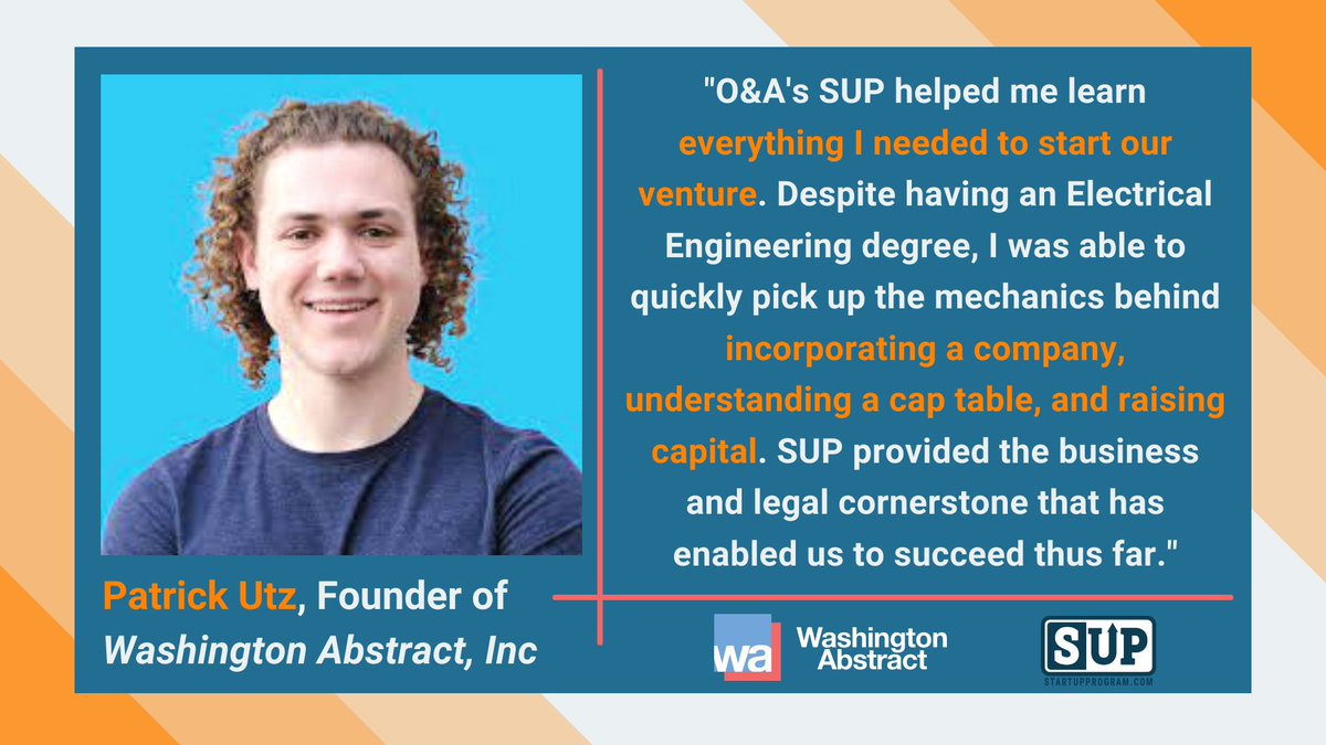 StartupProgram_'s tweet photo. Patrick Utz, Founder of #WashingtonAbstract, Inc, on #StartUpProgram - Schedule a free demo of the SUP platform by visiting https://t.co/3yHCPf3zwt, calling (424) 299-8900, or emailing info@startupprogram.com.
#startuptips #entrepreneur #captable #startuplife #venturecapital https://t.co/01SSA07sSa