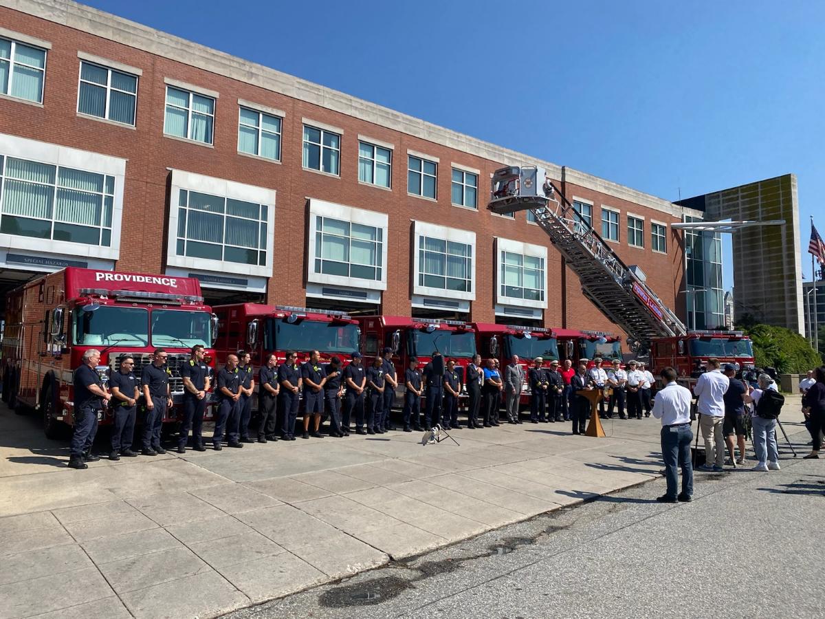 Six of the eight new vehicles that were purchased for <a href="/ProvFirefighter/">Providence Fire Fighters</a> with funding from the <a href="/fema/">FEMA</a> AFG grant and City's Master Lease