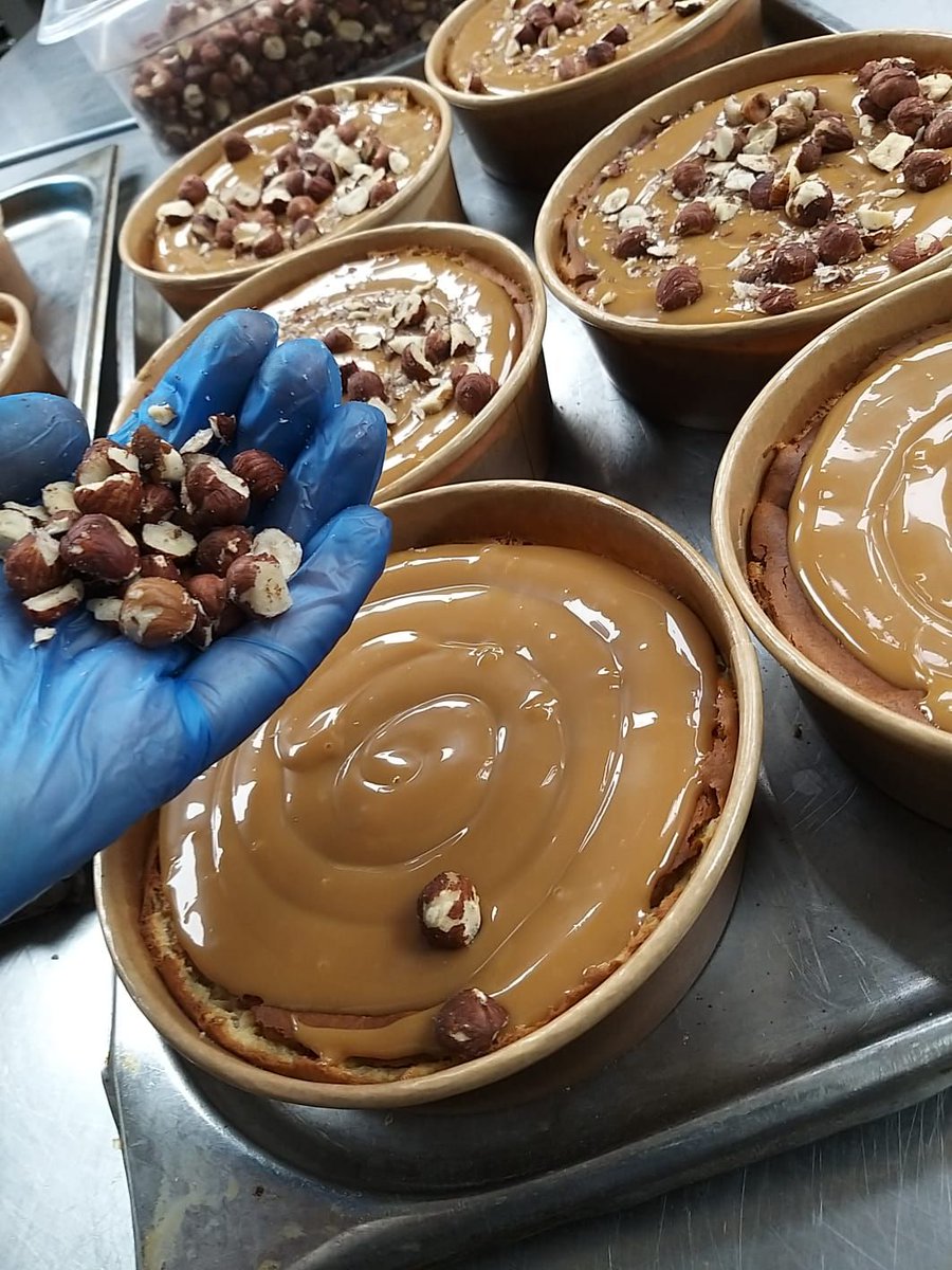 Here's A Sneak Peek Behind The Scenes... Here's one of our wonderful chefs in action. Theres something oddly satisfying about watching the chefs craft these mouth-watering desserts. Will you be enjoying one soon?