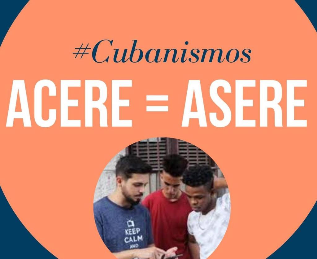Buen_Idioma's tweet photo. Hoy recordamos que las voces «acere» y «asere», empleadas en el lenguaje coloquial de #Cuba, son válidas para referirse a la ‘persona con quien media una relación de amistad’.
🤔 ¿Qué grafía usas tú? ¿«Acere» o «asere»?
#CubaViva #Cubanismos
#DíaInternacionalDeLaAmistad https://t.co/tlR6yOFQXQ