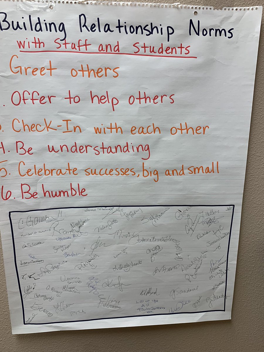 BaldnerBen's tweet photo. PDN Jaguar staff came together to create “Relationship Building Norms” between staff and with students to place an intentional focus on building trusting and supportive relationships with everyone in our drive to be Bolder, Braver, and Better! #TeamSISD #BolderBraverBetter https://t.co/fVsrbDQLsn