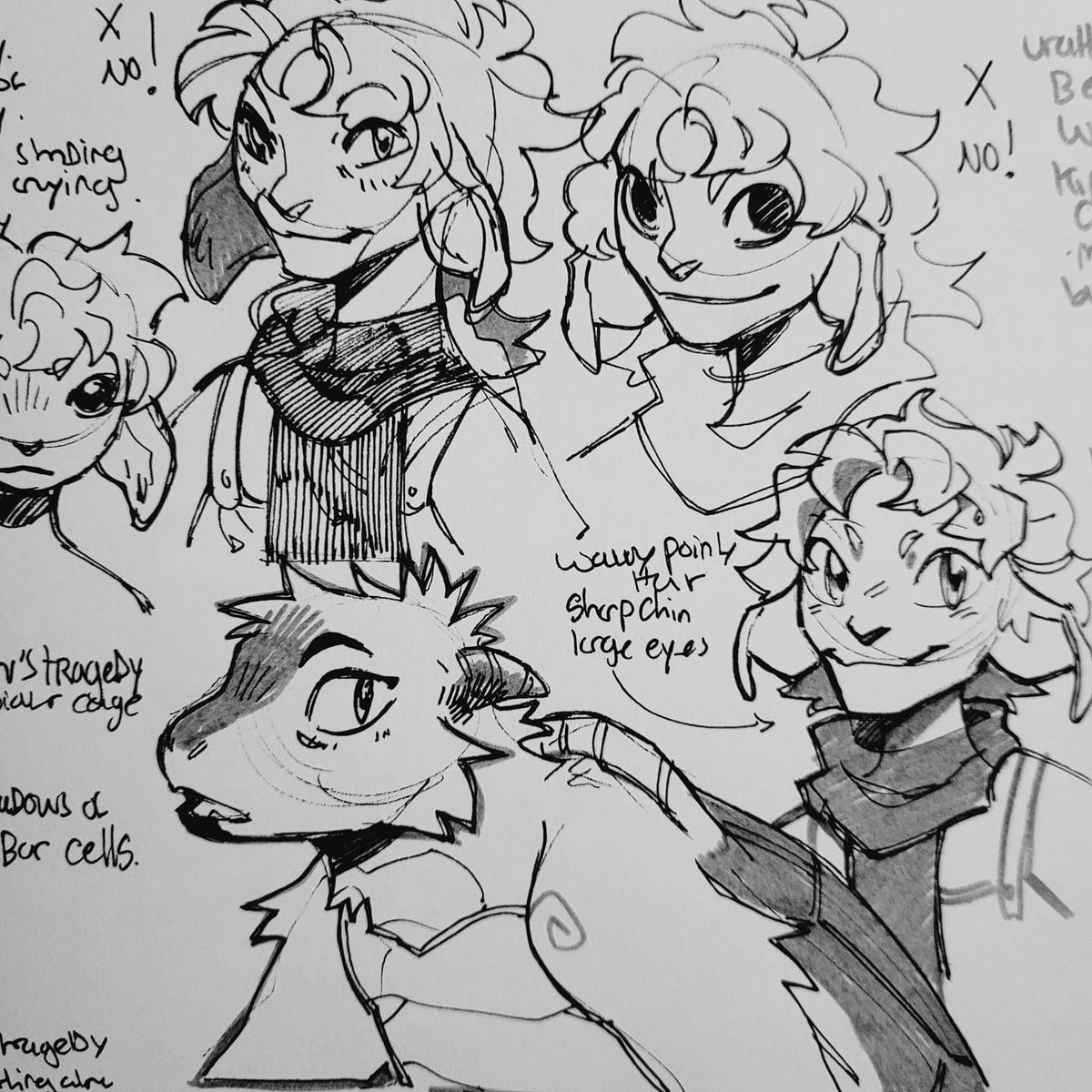 Some more! Feat Kira, Redwood, and the usual gang.
I mostly draw on loose paper and then paste it into my sketchbook.