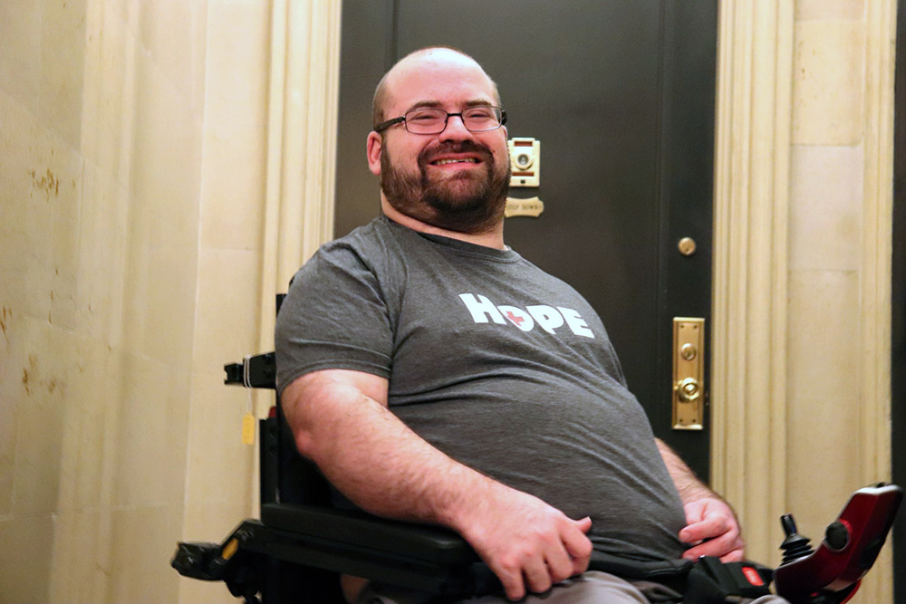 redcrossny's tweet photo. (2 or 2) “On my worst day in dealing with disability stuff, I still think my life is beautiful. I believe the world is still a good place and I believe people are good.” –Chris Higgins #MyRedCrossLife https://t.co/DwY4GGR5PX https://t.co/JYHBxFAqI8