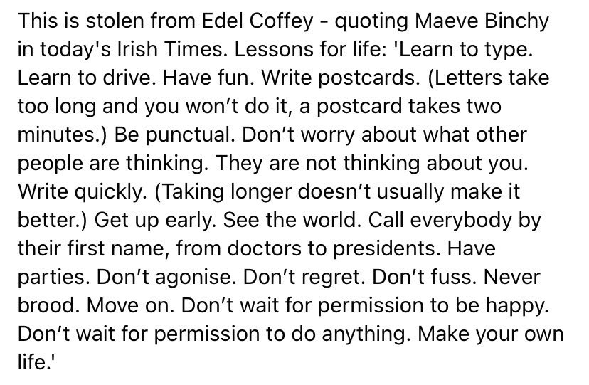 Pinched this from some guy’s tweet, “Lessons of Life” well worth a read folks, you’re welcome 😊