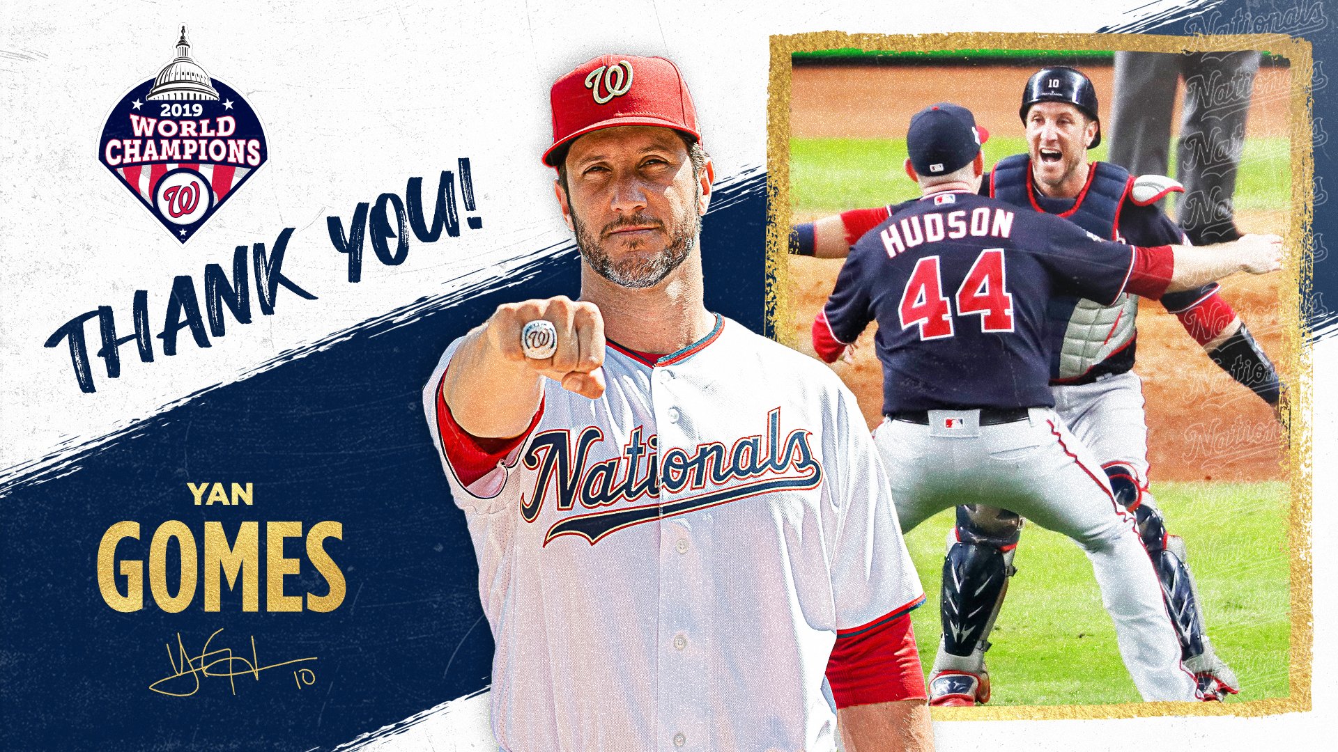 Washington Nationals on X: The first person to touch our World Series-clinching  strike. The last person you should run on. 🚷 Thank you, World Series  Champion Yan Gomes. @Yan_AGomes // #NATITUDE  /