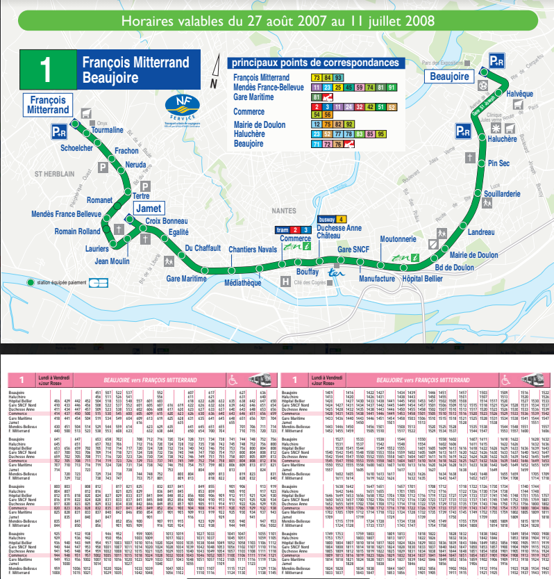Jmr44300's tweet photo. Sur une idée de @Gregy_44, voici la comparaison entre les fiches horaires de la ligne 1 du tramway nantais en 2007/08 et pour août à novembre 2021, quel type de plan préférez vous ? Votez ci-dessous !
https://t.co/Ydop36w2m5 https://t.co/NJhjtFbYkK