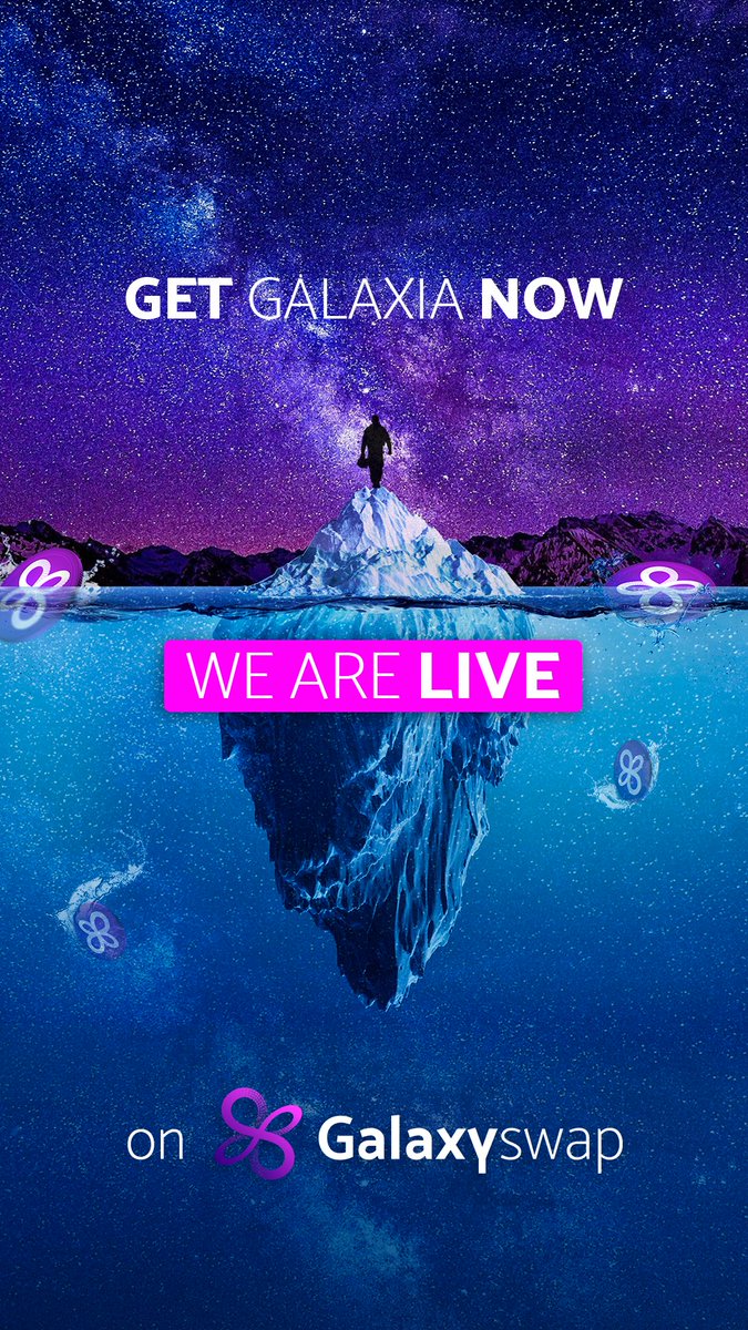 Live NOW! Get out there start farming! Stake Galaxia to earn more Galaxia! galaxyswap.net

#YieldFarm #Staking #DeFi #Crypto  #BNB #BUSD #Galaxia #GalaxySwap