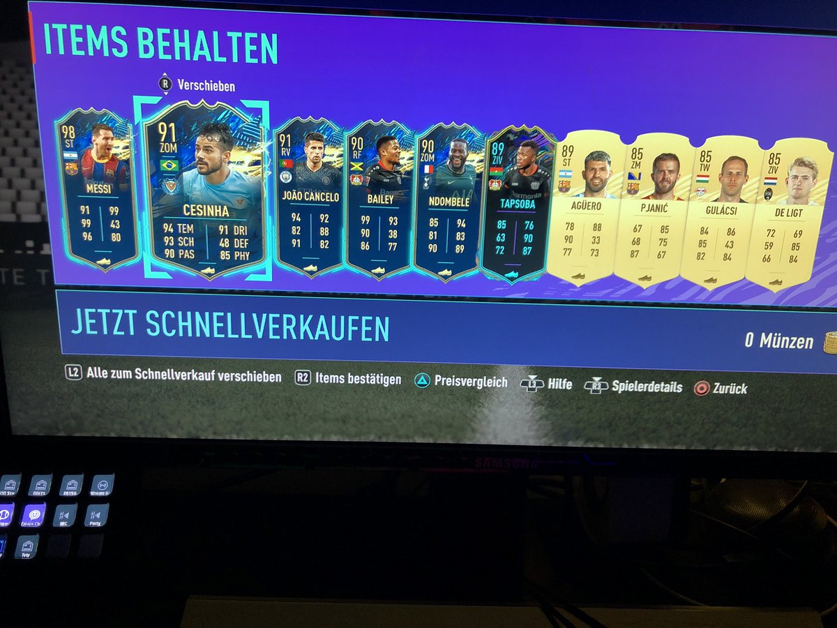 Jetzt habe ich alle gezogen 😂
#twitch 
#FIFA21
