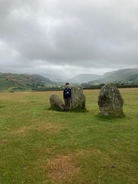 24784091's tweet photo. @BirstallAcad @sharonmaloney70 @emmaofford Jack at the stone circle at castle rigg. Dating back to 3000BC. Another 4 mile for the #OneTrustChallenge. https://t.co/rioEWYiSxx