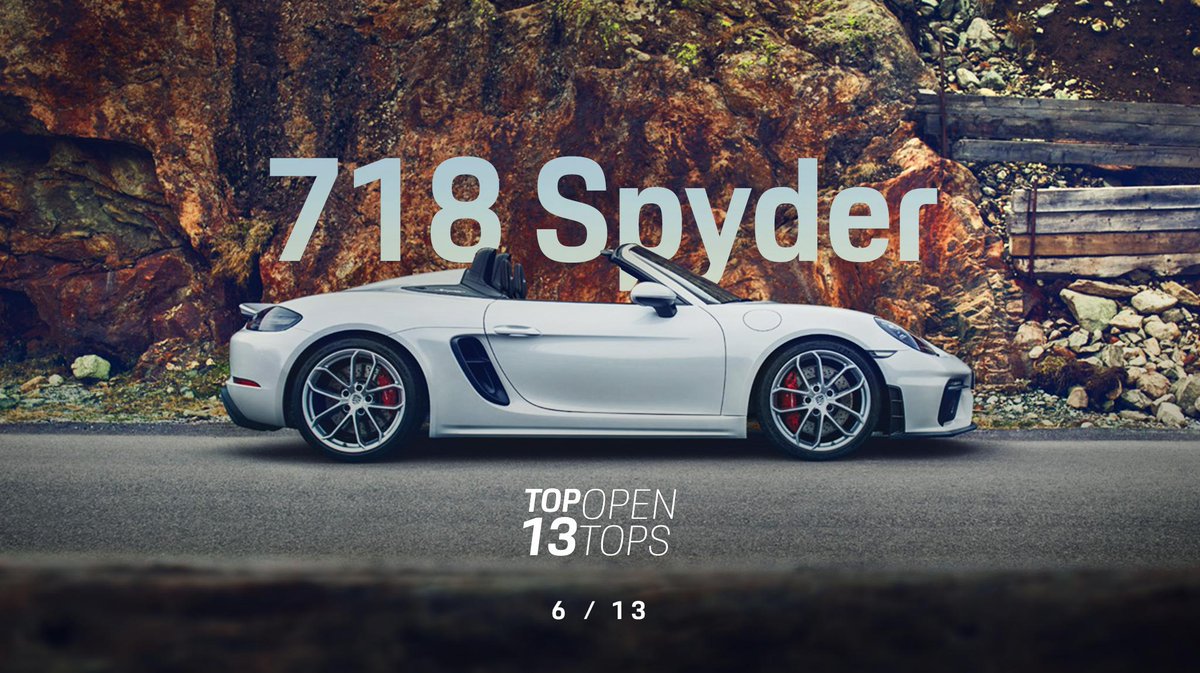 Porsche's tweet photo. Open top style. Mid-engine sounds. Bottom line? A roadster icon. #Top13OpenTops https://t.co/oLBgiRpuYQ