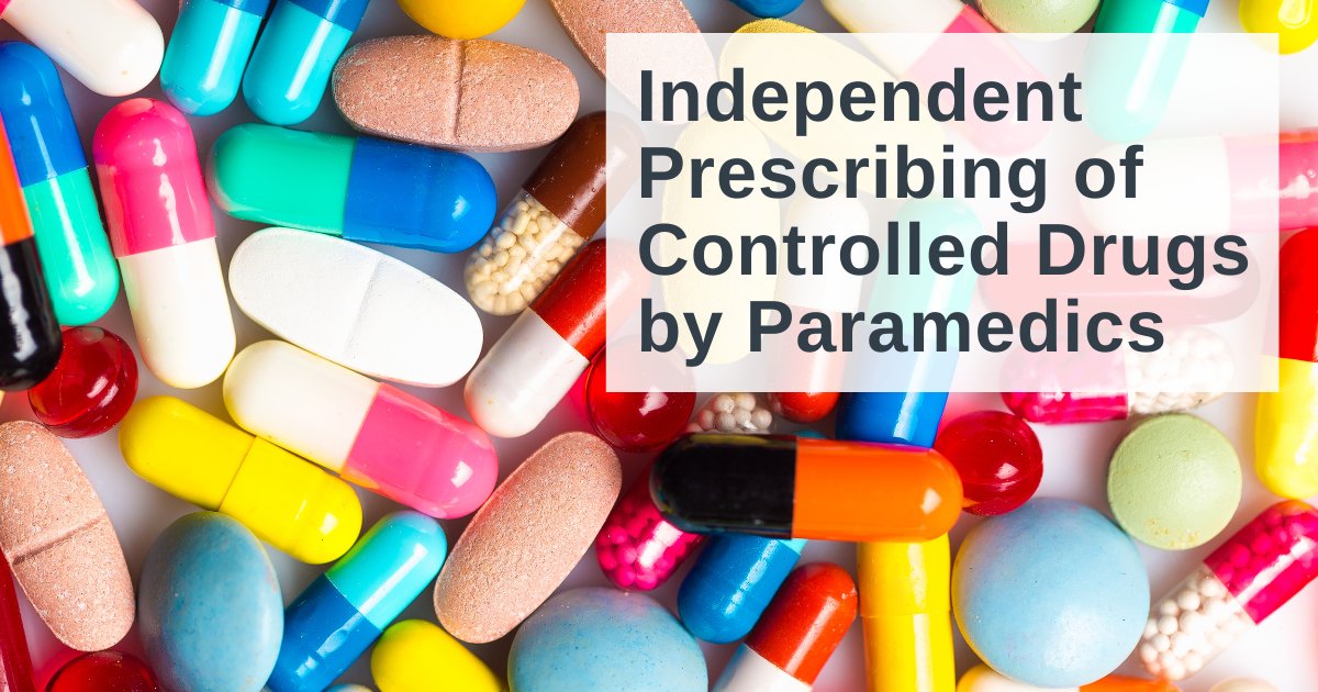ParamedicsUK's tweet photo. An update from David Rovardi, our Specialist Medicines Advisor, on the Primary Legislation amendment for #IndependentPrescribing of the list of controlled drugs recommended by the Advisory Committee for the Misuse of Drugs.

Read it here:
https://t.co/2oKybefW7S

#Paramedics https://t.co/BUYTW192qf