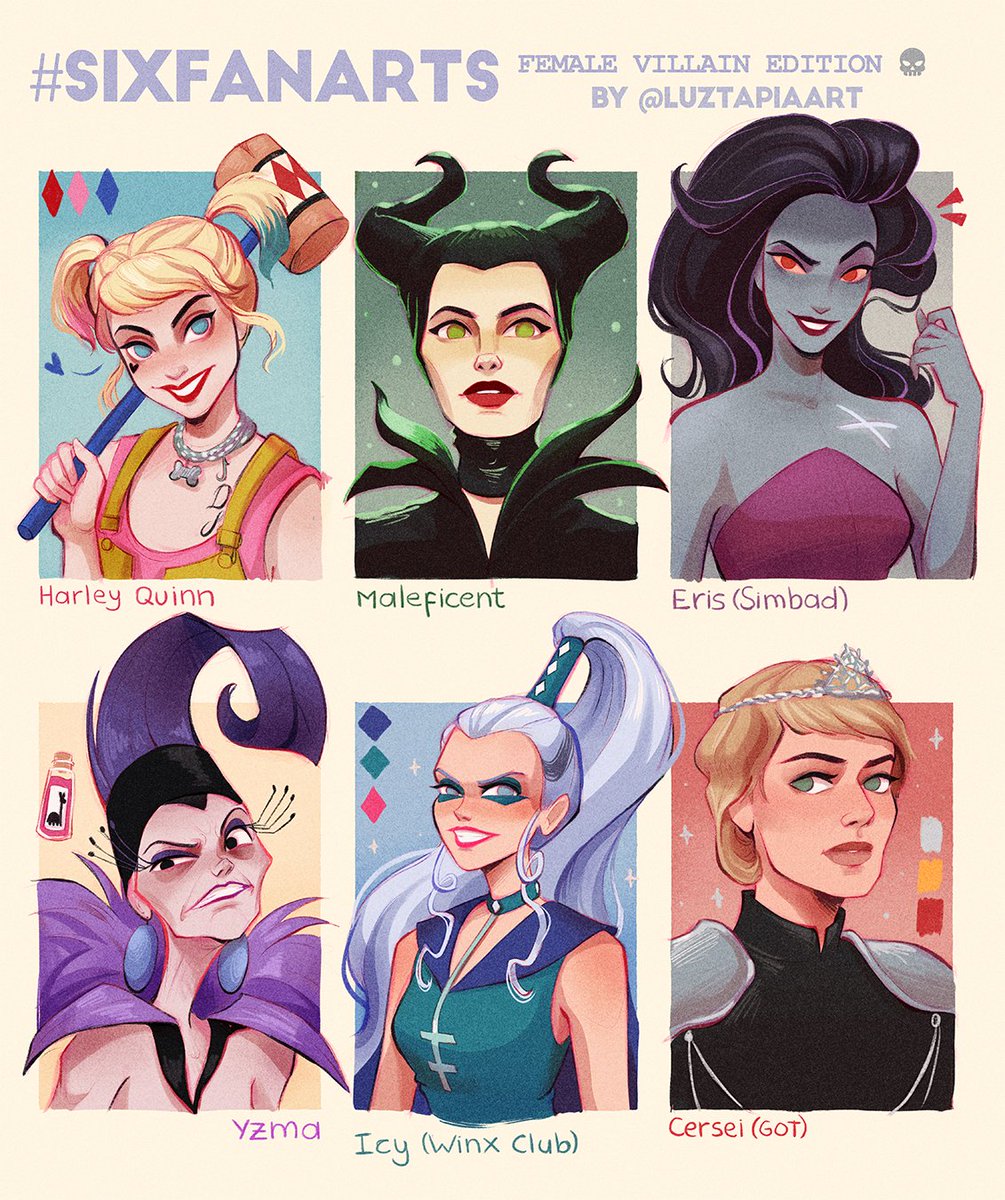 A new Six Fanarts, this time all Female Villains 💀 which one is your fave?