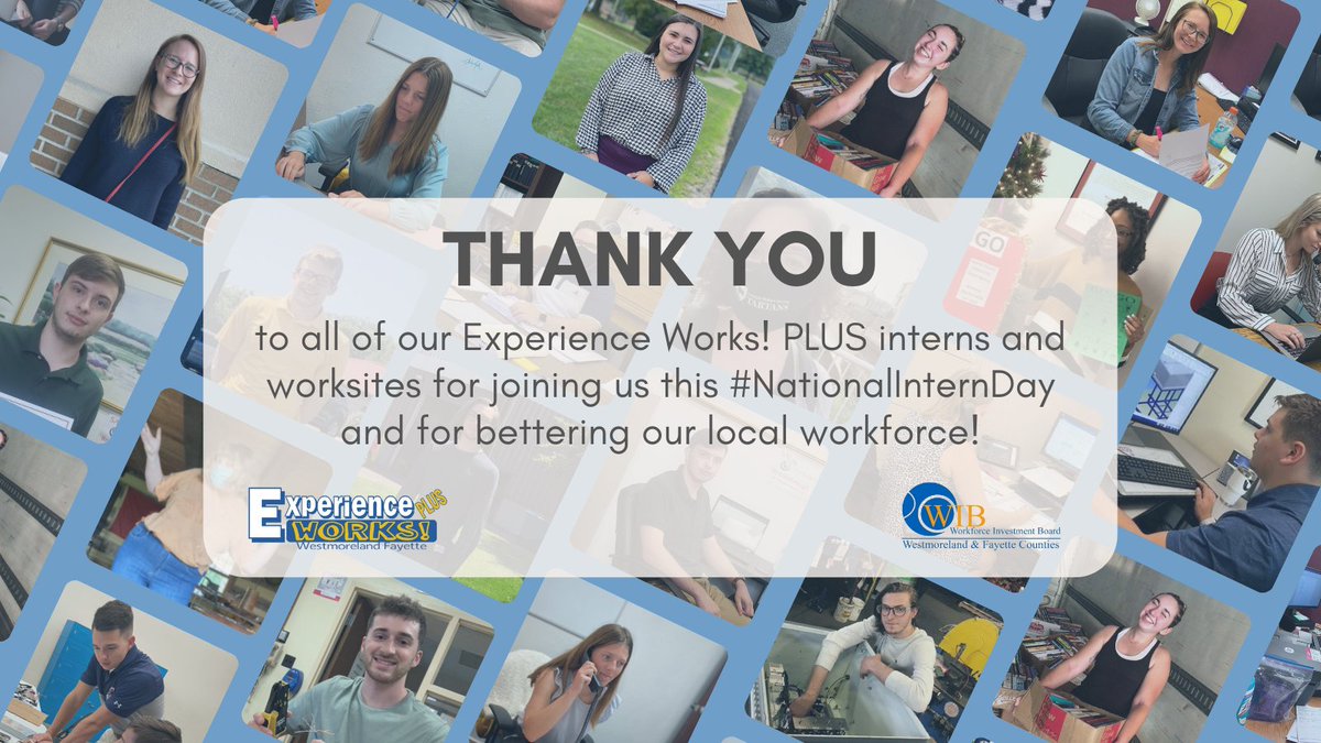 WestFayWIB's tweet image. The WFWIB would like to extend a huge thank you to all of our Experience Works! PLUS interns and worksite who participated in #NationalInternDay and for bettering our local workforce! #InternsofPA2021 #PASummerInterns