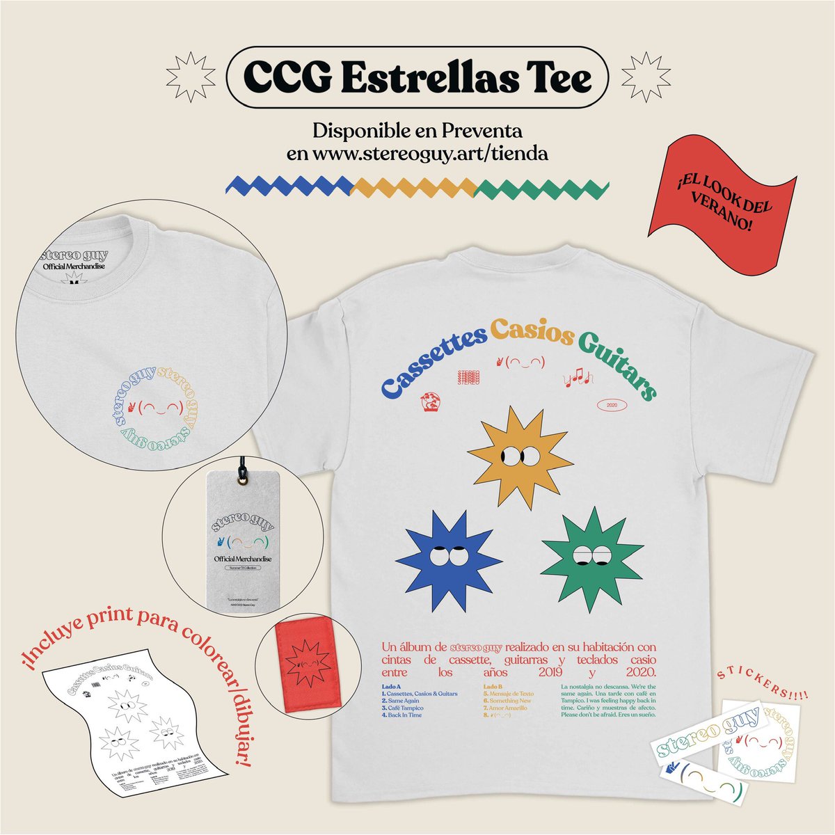 stereoguy_'s tweet image. 🌈🌟CCG Estrellas Tee🌟🌈

Ya está disponible en preventa el primer diseño de merch de CCG ☄️

El goal es hacer un producto único y limitado, so go get yours! ⛹🏻‍♂️🏆

stereoguy.art/tienda