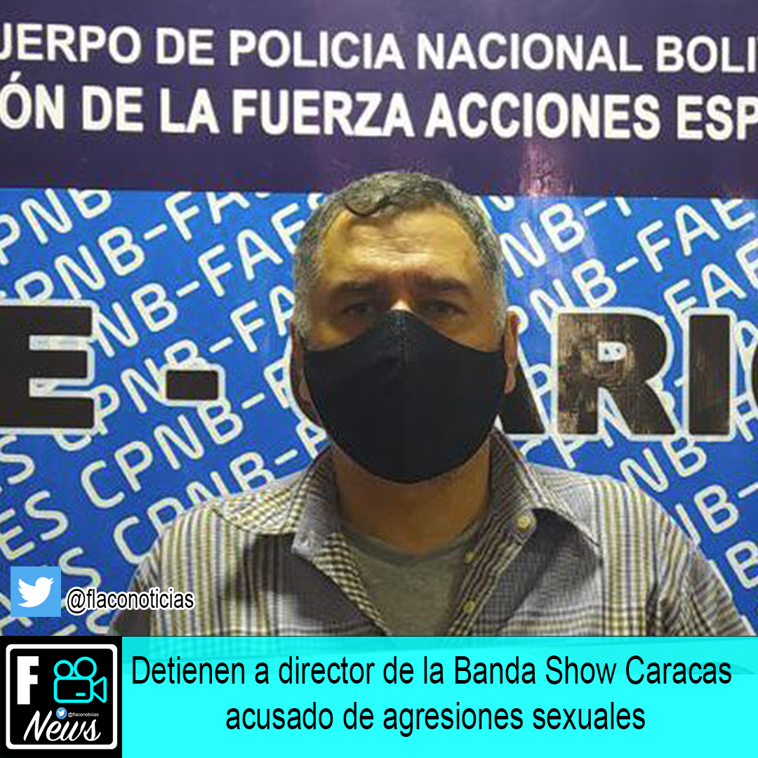 flaconoticias's tweet photo. El fiscal general de la República, Tarek William Saab, informó este jueves que fue detenido Alfredo Rodríguez Bello, director de la Banda Show Caracas, señalado de cometer agresiones sexuales contra adolescentes. https://t.co/qTGEB5tSrK