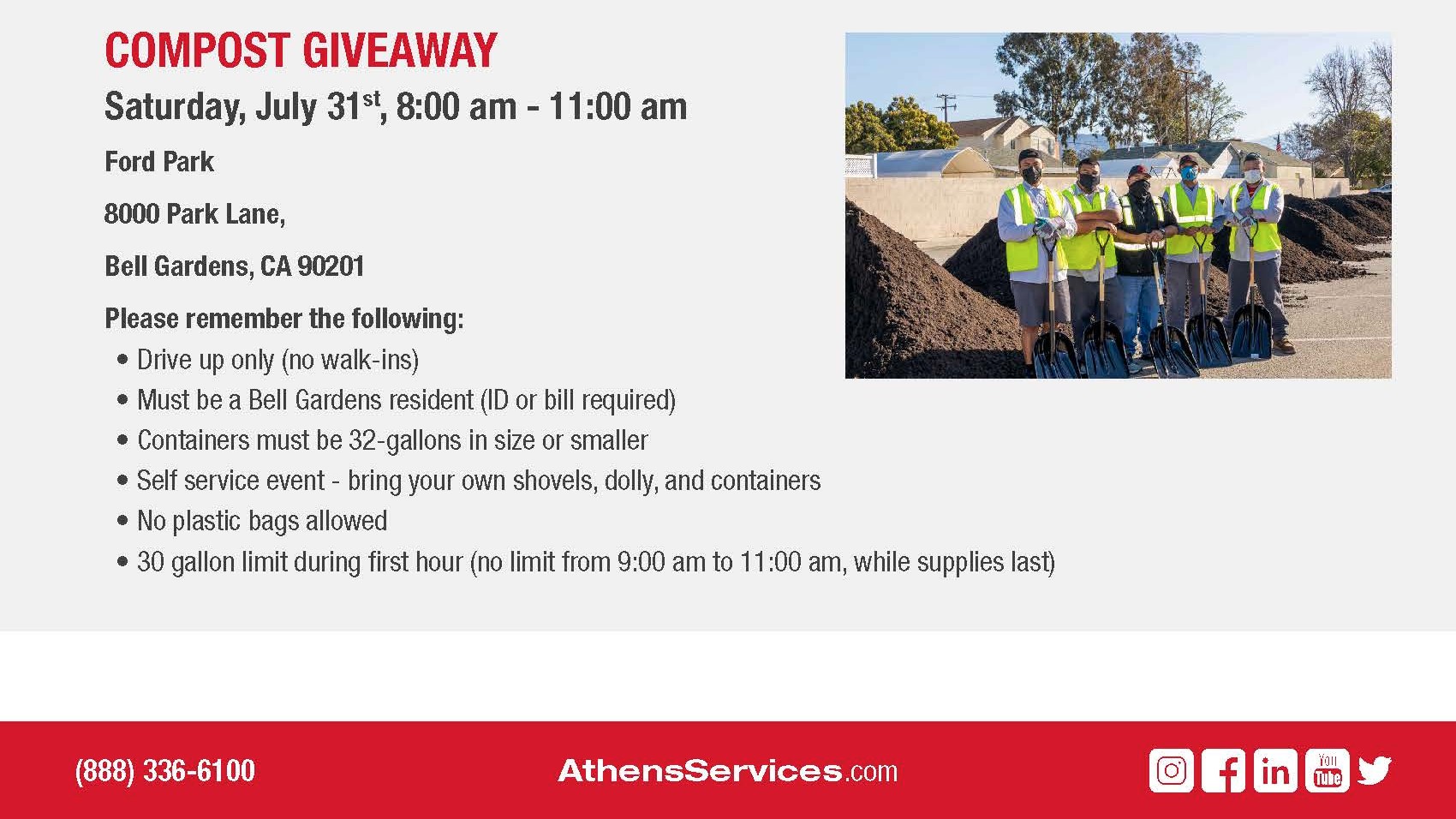 City of Bell Gardens on Twitter "🌱TOMORROW (7/31) COMPOST GIVEAWAY