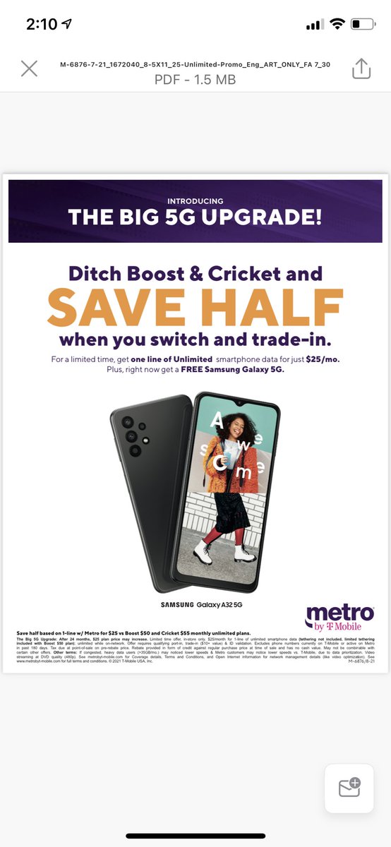 Free 5G Phones + Half Price Lines!
Best deal ever <a href="/MetroByTMobile/">Metro by T-Mobile</a>