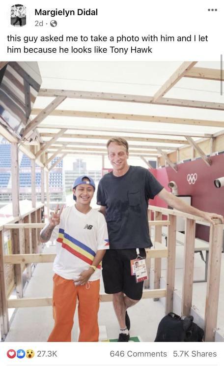 feelgoodnws's tweet photo. Olympic skateboarder Margielyn Didal let this guy take a photo... #blessedimages https://t.co/2JI2SWezu7